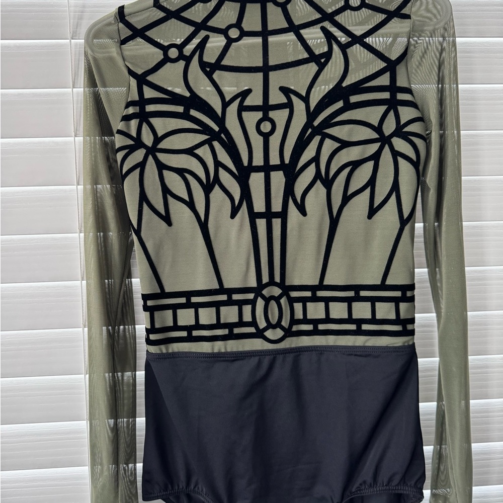 Weissman Olive and Black Dance Costume